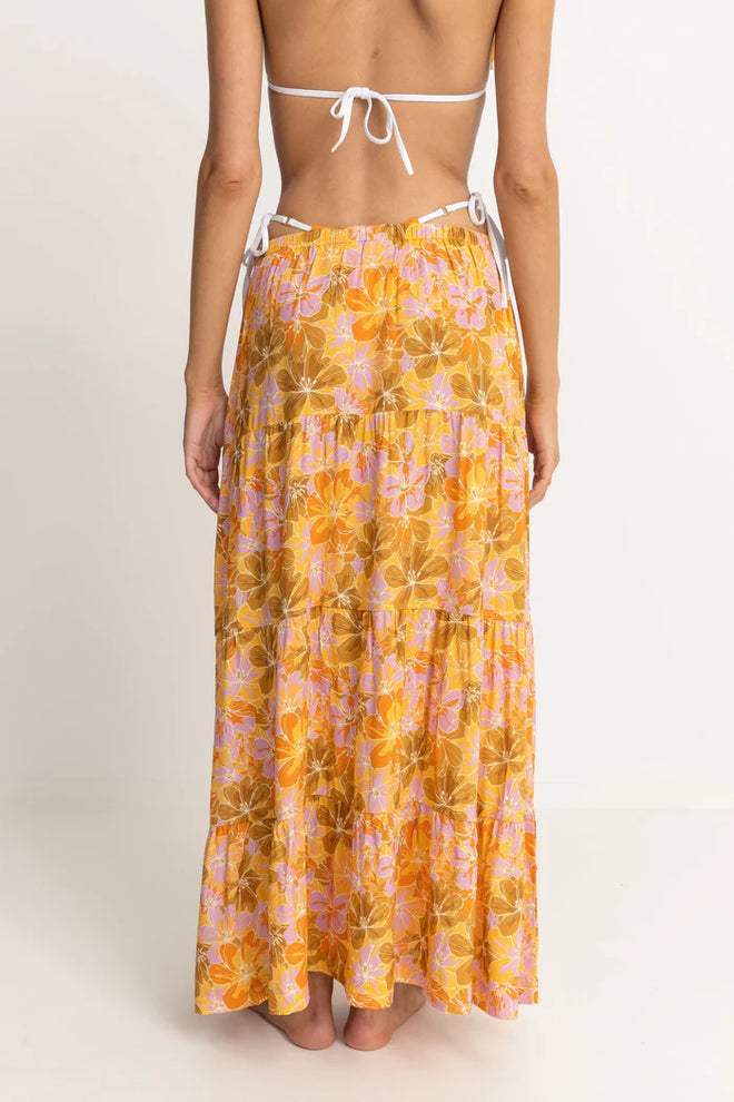Rhythm Mahana Floral Tiered Maxi Skirt