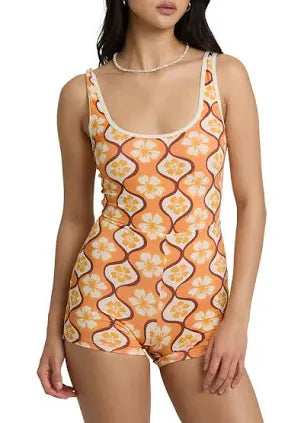 Billabong Sol Groove Retro Surf Suit Tangerine