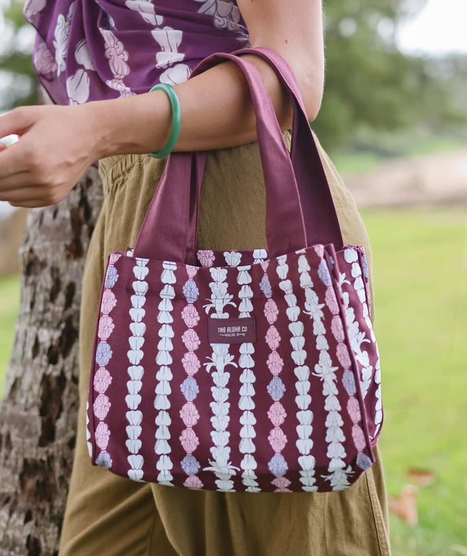 Tag Aloha Crown Flower - Organic Mini Bag