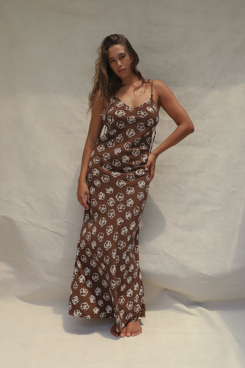 Stone Fox Alma Beaded Slip Dress Mirage