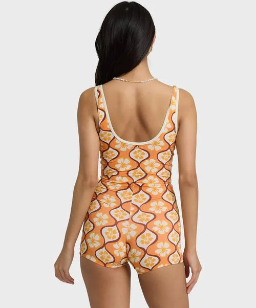 Billabong Sol Groove Retro Surf Suit Tangerine