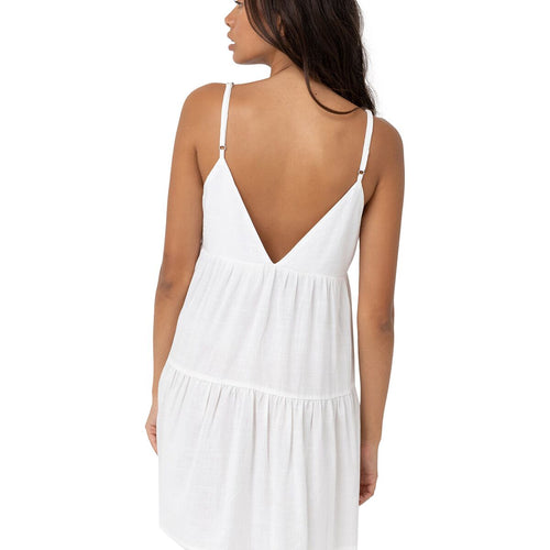 Rhythm Classic Tiered Mini Dress White