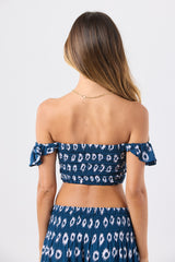 Tiare Hawaii Hollie Crop Top Halo Drift Navy