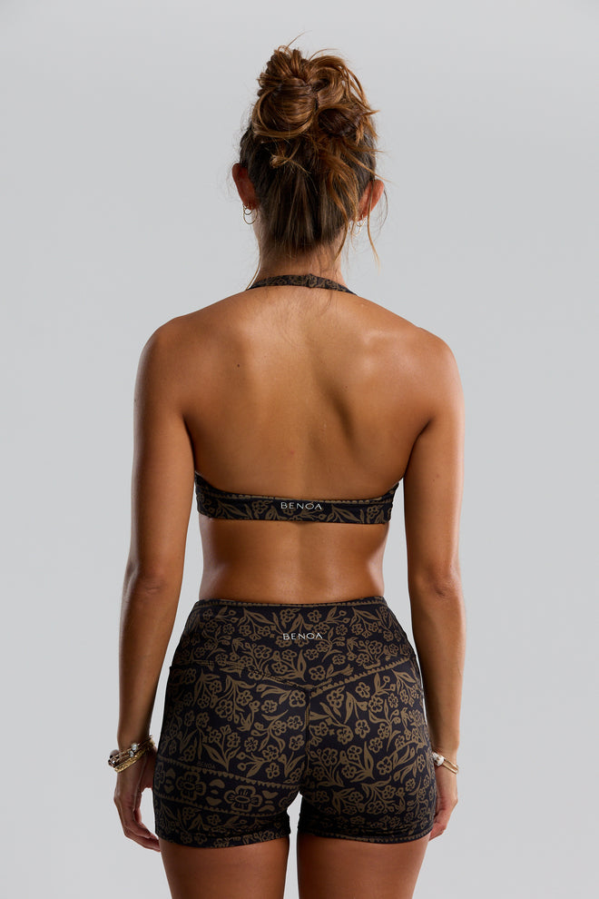 Benoa Plunge Bra Brown Batik