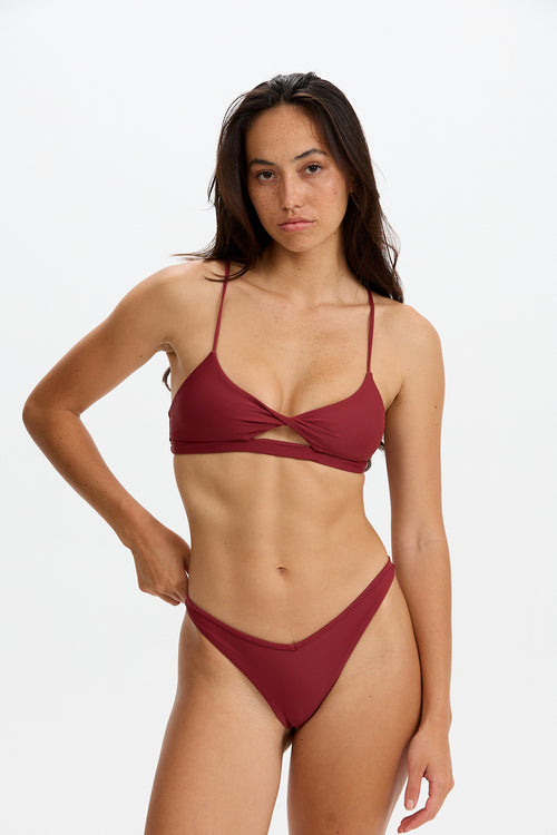 Benoa Swim Heather Top Cherry