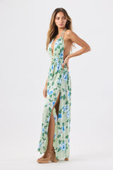 Tiare Hawaii Camellia Maxi Dress Island Bloom Stone