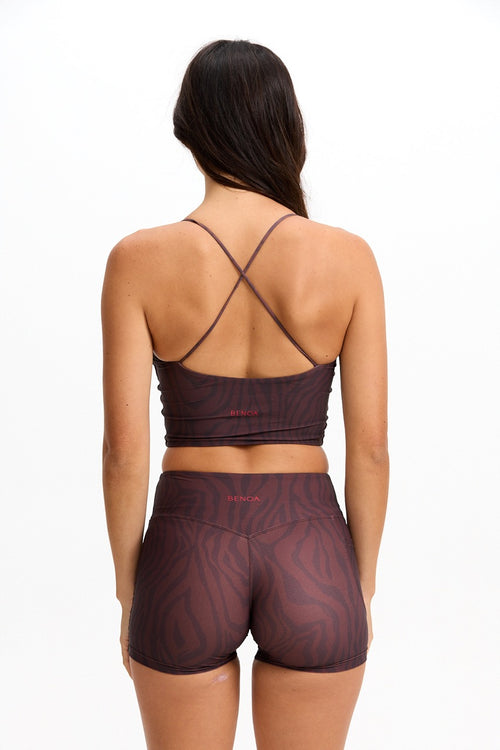 Benoa Crossback Tank Top Chocolate Zebra