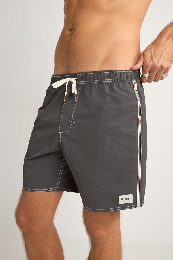 Rhythm Patch Beach Shorts Men Black