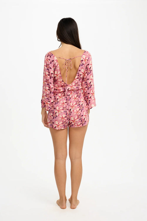 Benoa Swim Baja Romper Bloom