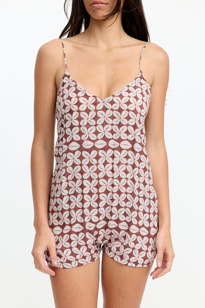 Benoa Swim May Romper Cowrie Basket