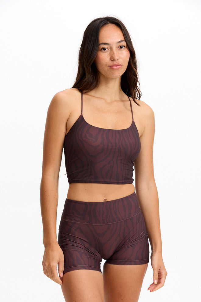 Benoa Crossback Tank Top Chocolate Zebra