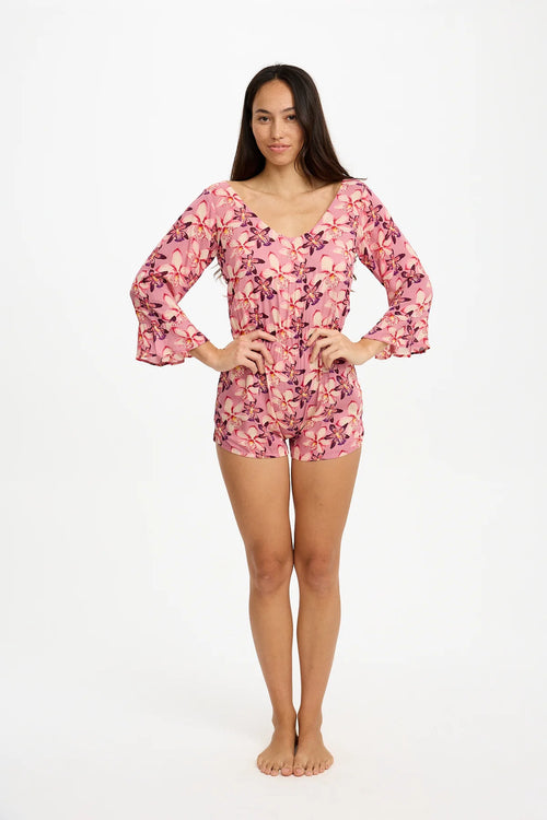 Benoa Swim Baja Romper Bloom