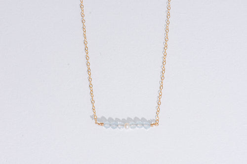 Kolohe Exclusive Aquamarine Bar Necklace