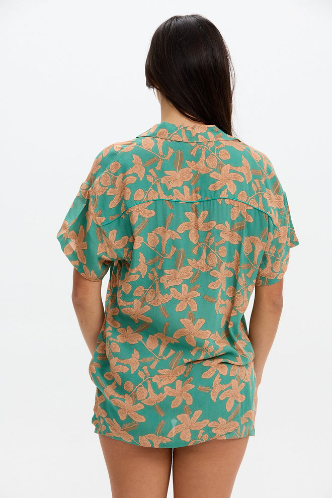 Benoa Swim Aloha Shirt Dress Tropics