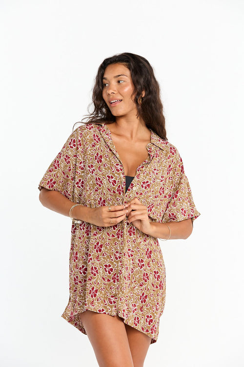 Benoa Swim Aloha Shirt Dress Eden