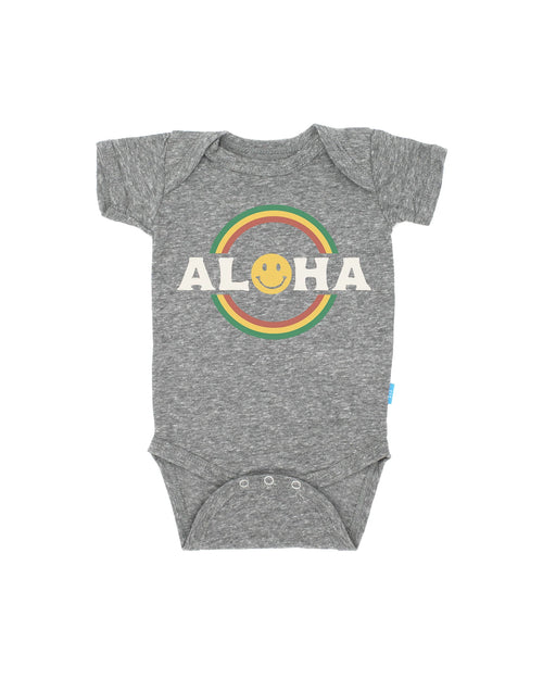 Feather 4 Arrow Double Rainbow One Piece Heather Gray