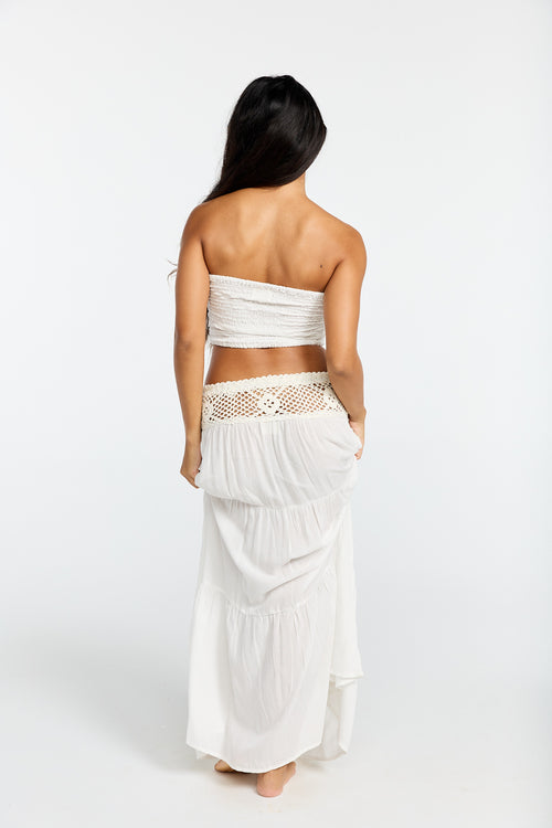 Benoa Swim Kaleia Maxi Skirt White