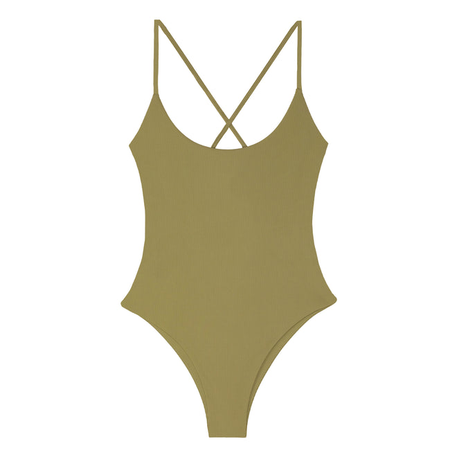 Mikoh Doms One Piece Ribbed Cacao